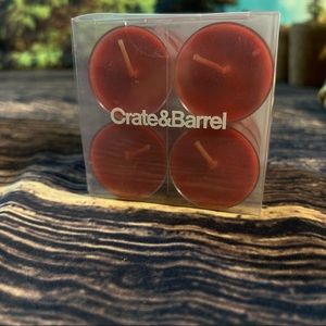 Crate & Barrel 12 Red Tealights New In box
